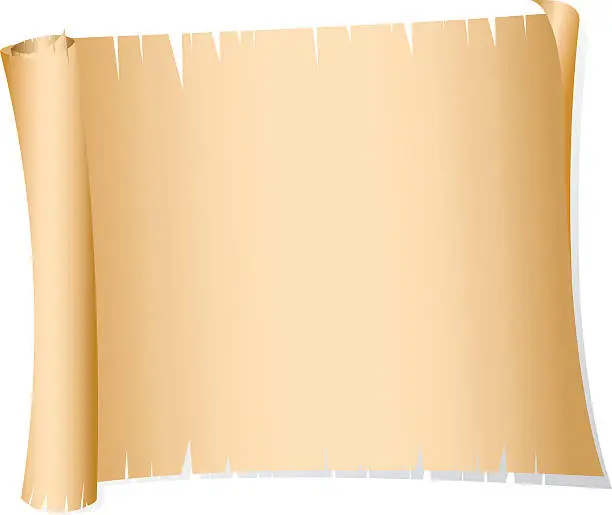 Vector illustration of Old Roll of Paper