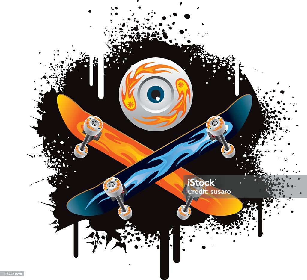 Skate Skateboarding stock vector