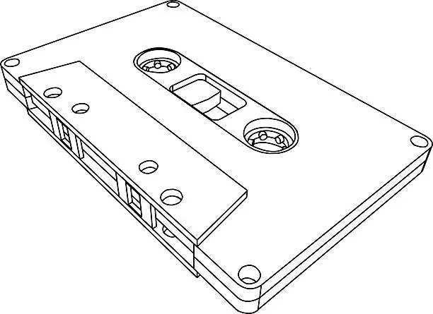 Vector illustration of Cassette