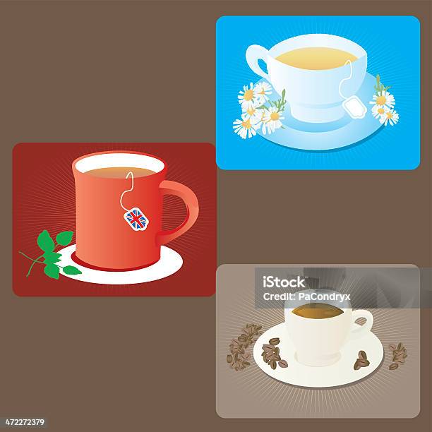 Ilustración de Bebidas Calienteschamomille Café Y Té y más Vectores Libres de Derechos de Taza de café - Taza de café, Bandera inglesa, Bebida