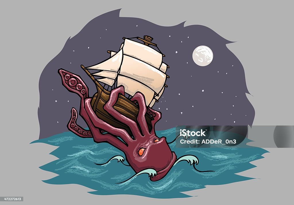 Kraken - Grafika wektorowa royalty-free (Kraken)