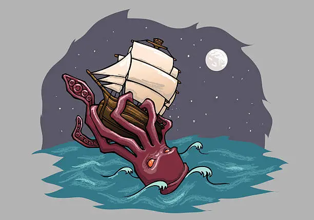 Vector illustration of Kraken