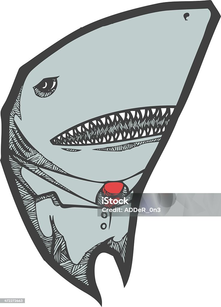 Land Shark vector illsutration of a shark in a suit. Includes EPS and high res JPEG  Graffiti stock vector