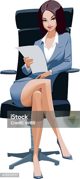 Businesswoman Stock Illustration - Download Image Now - Sensuality, Suit, Businesswoman
