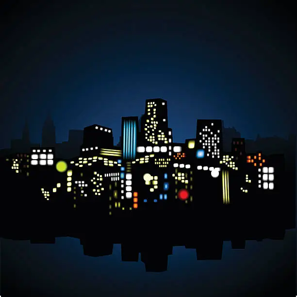 Vector illustration of City lights