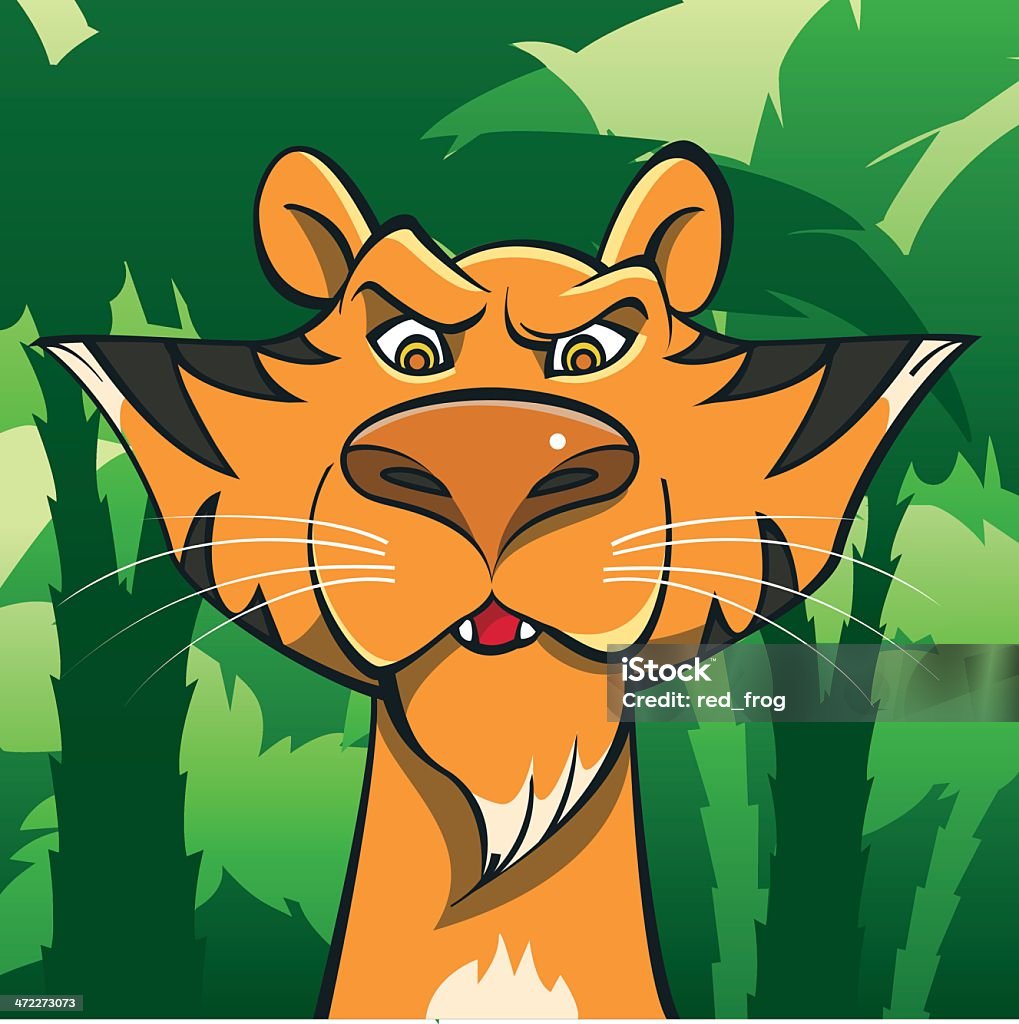 Dans la jungle - clipart vectoriel de Animaux à l'état sauvage libre de droits