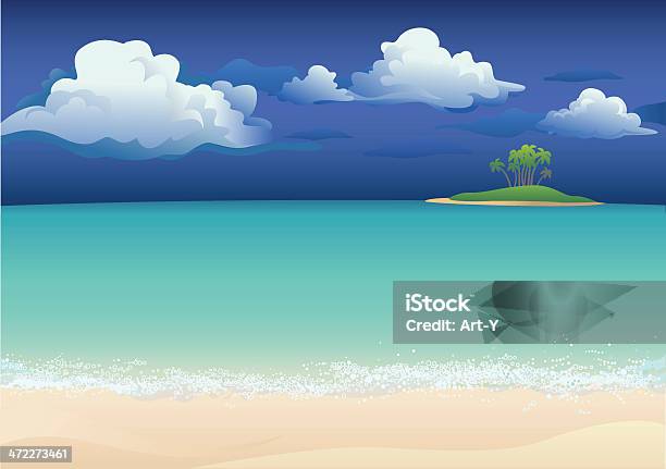 La Spiaggia - Immagini vettoriali stock e altre immagini di Acqua - Acqua, Clima tropicale, Colore brillante