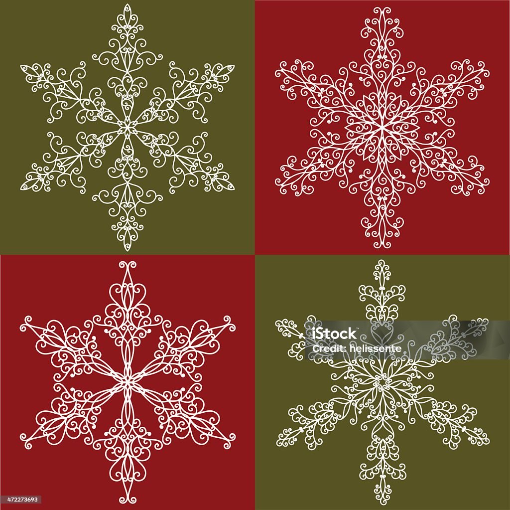 Snowflake Collation Snowflakes Collection 4 Stock Illustration - Download Image Now - Cold ...