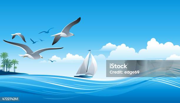 Sailing Stock Illustration - Download Image Now - Sailboat, Seagull, Sailing
