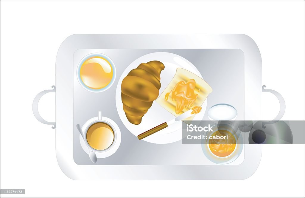 vassoio завтрак - Векторная графика Абрикосовое варенье роялти-фри