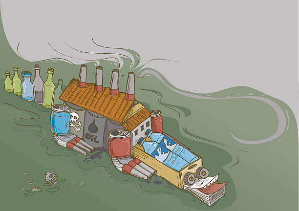 ilustrações de stock, clip art, desenhos animados e ícones de junk monstro - toxic substance spilling pouring bottle