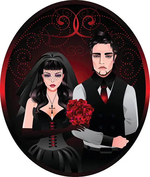 Vector illustration of The Black Wedding