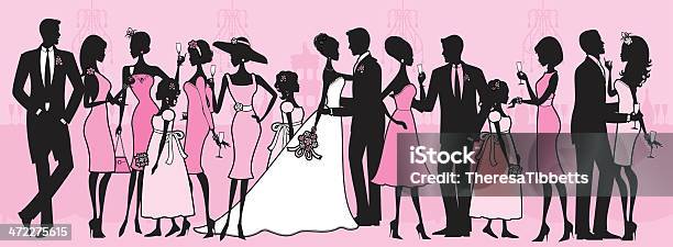 Wedding Party Stock Illustration - Download Image Now - Wedding, Women, In Silhouette