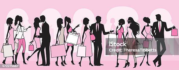 Zakupy Osób - Stockowe grafiki wektorowe i więcej obrazów Kobiety - Kobiety, Mężczyźni, Biznes finanse i przemysł