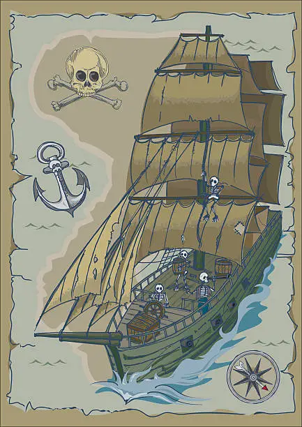 Vector illustration of Ghost Ship
