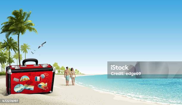 Urlaub Stock Vektor Art und mehr Bilder von Strand - Strand, Koffer, Insel