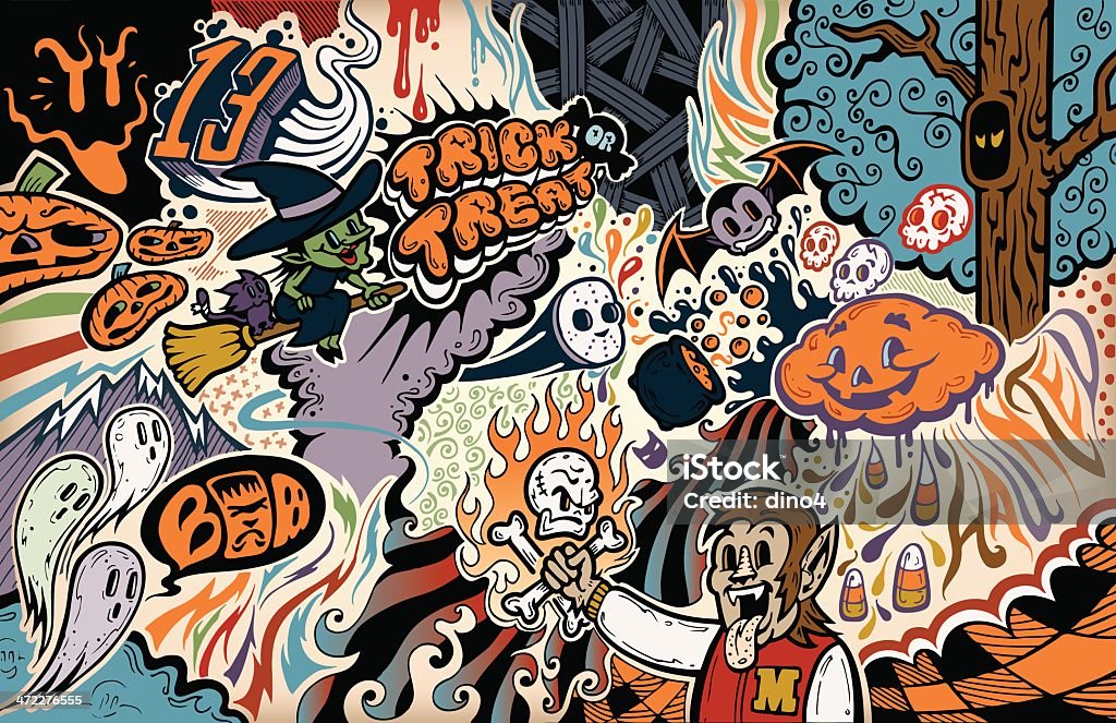 Trickoween - Grafika wektorowa royalty-free (Halloween)