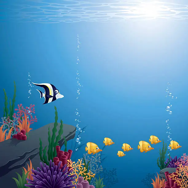 Vector illustration of Underwater