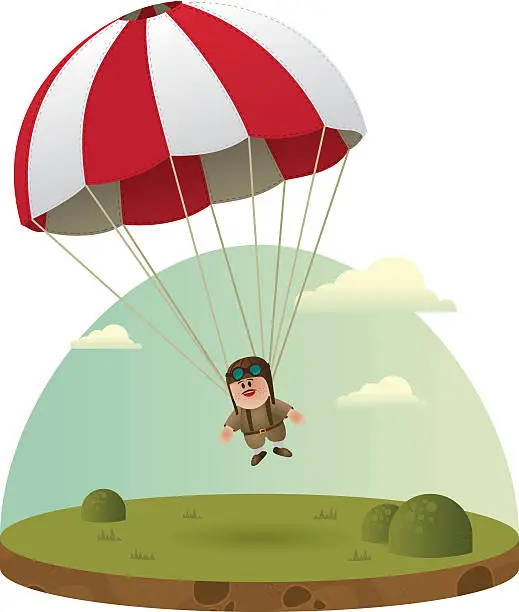 Vector illustration of Paratrooper !