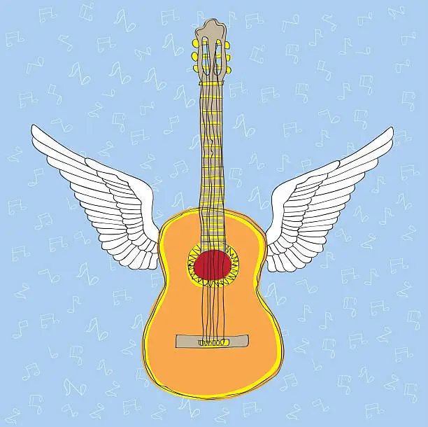 Vector illustration of Music´s died