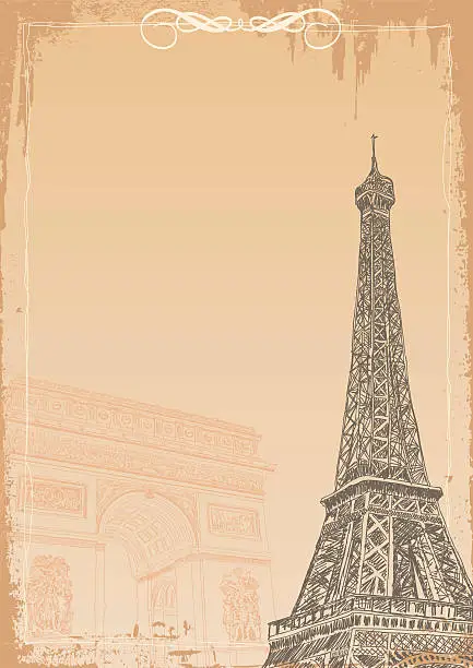 Vector illustration of France Background