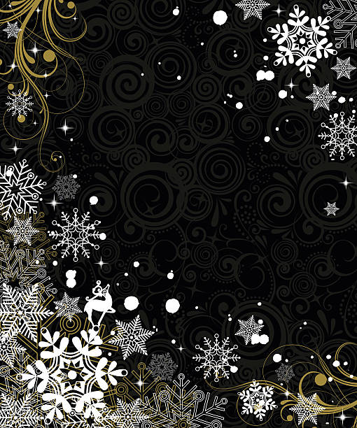 크리스마스 배경기술 - silhouette snow digitally generated image illustration and painting stock illustrations
