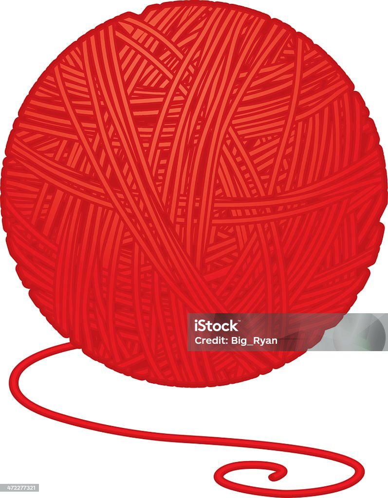 Bola de fibra - arte vectorial de Cordel libre de derechos