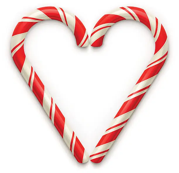 Vector illustration of Candy canes