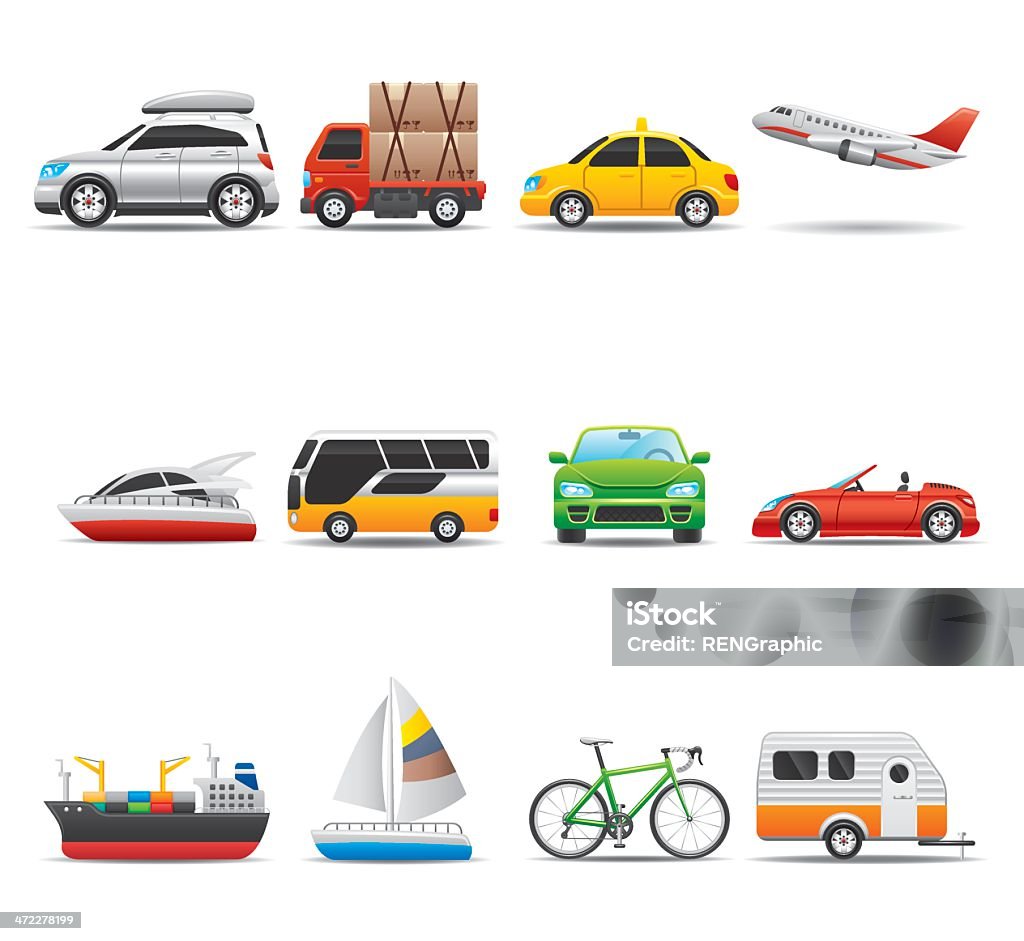 Transportation Icon Set | Elegant Series Elegant transportation related icon can beautify your designs & graphic Airplane stock vector