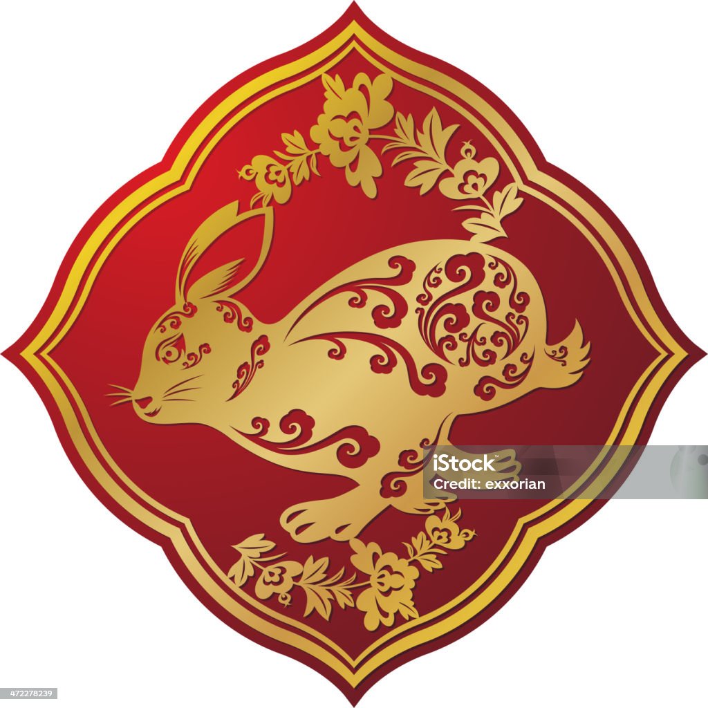 Year of the Rabbit Chinese style of papercut art for year of the rabbit Chinese Culture stock vector