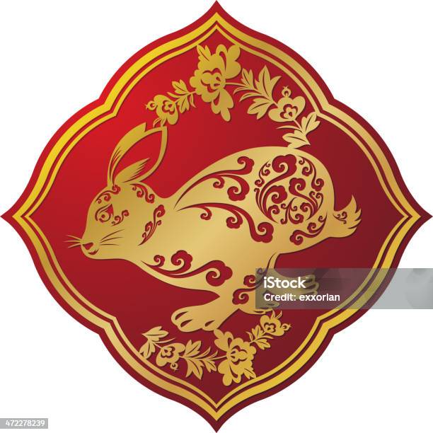 Year Of The Rabbit Stock Illustration - Download Image Now - Chinese Culture, Chinese Ethnicity, Rabbit - Animal