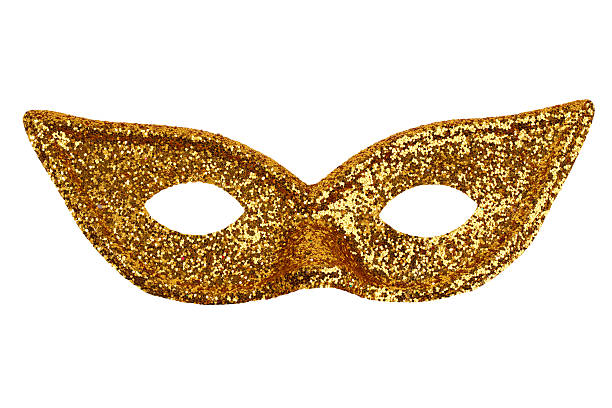 istock Beautiful shiny iridescent gold mask 472278258