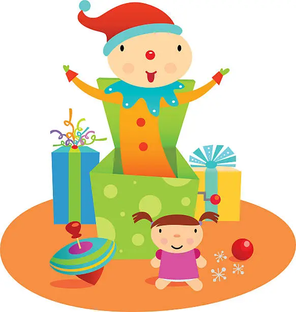 Vector illustration of Christmas Toys