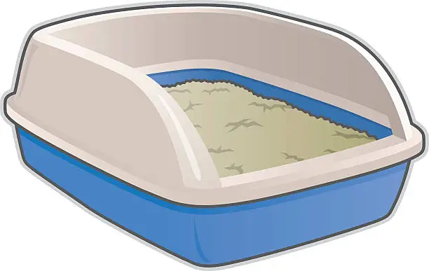 Vector illustration of Cat Litter Box