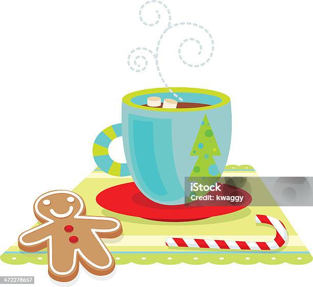 Computer Illustration Of Holiday Treats With Hot Chocolate Stock Illustration - Download Image Now