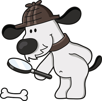 Free download of dog detective cartoon vector graphics and illustrations