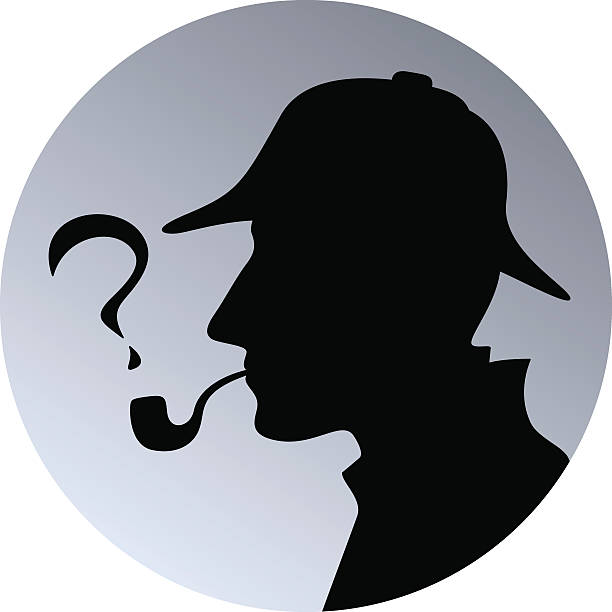 Sherlock Holmes/Detective - ilustración de arte vectorial