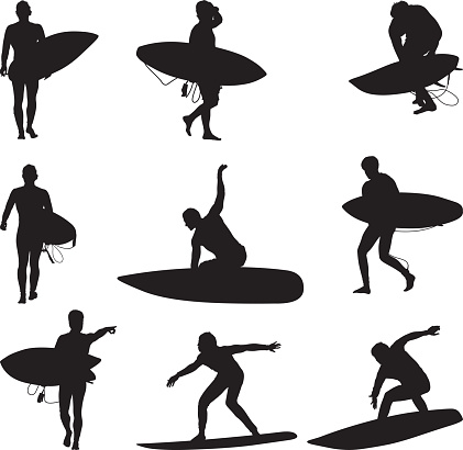 Surfer people surfing and carrying surfboardshttp://www.twodozendesign.info/i/1.png
