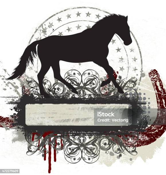 Horse Banner Stock Illustration - Download Image Now - Horse, Drawing - Art Product, Horseshoe