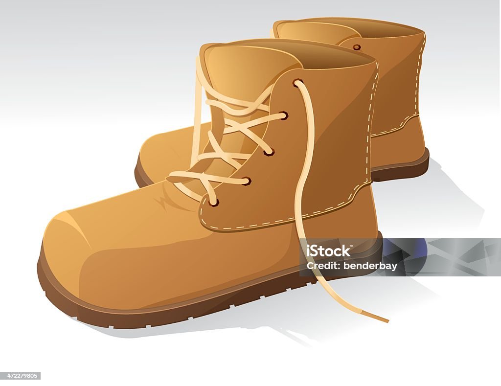 Hiking Or Working Shoes Stock Illustration - Download Image Now - Boot, Shoe,  Hiking - iStock