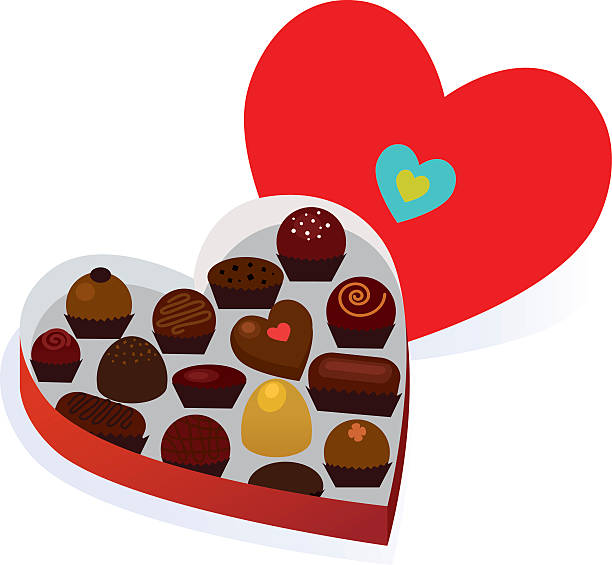 Cioccolatini di San Valentino - illustrazione arte vettoriale