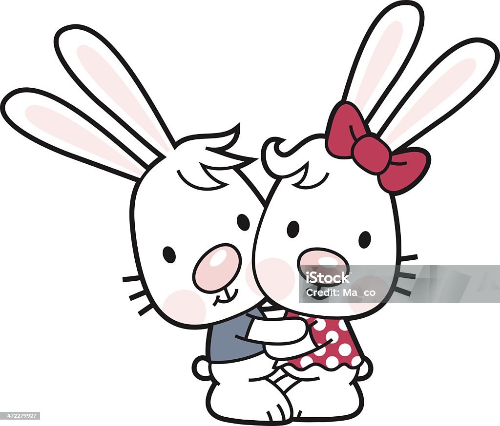 Hase hug - Lizenzfrei Kaninchen Vektorgrafik