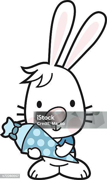 Bunny Junge Mit Schule Hütchen Stock Vektor Art und mehr Bilder von Anfang - Anfang, Bildung, Blau