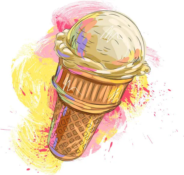 Vector illustration of Tasty Ice cream