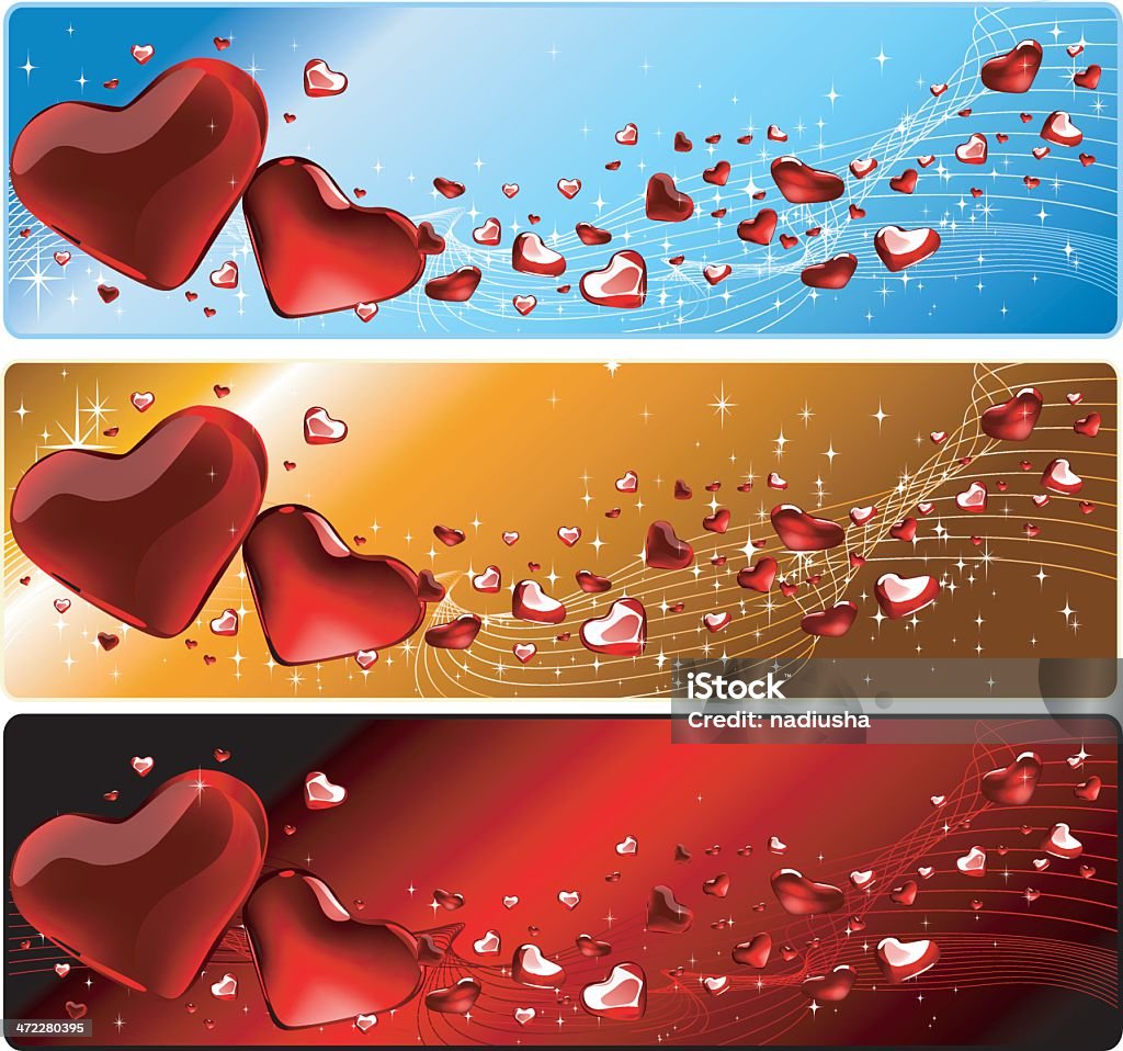 De San Valentín banners vector - arte vectorial de Abstracto libre de derechos