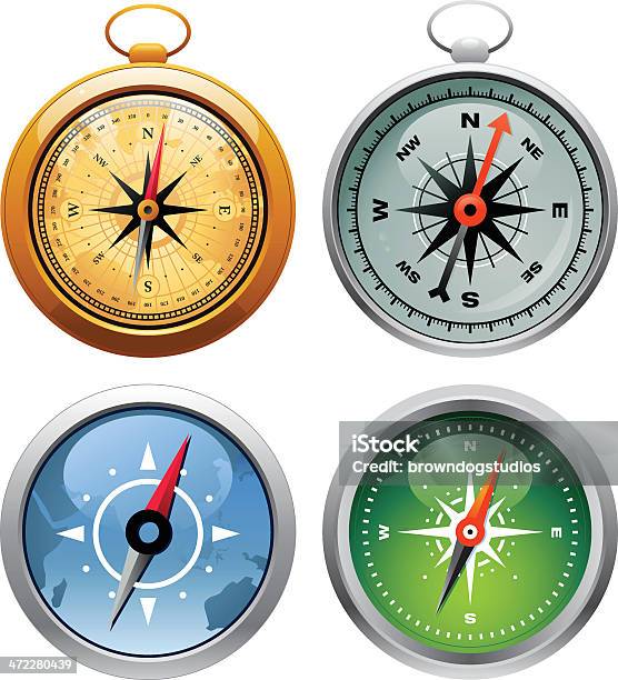 Ilustración de Sala Compass y más Vectores Libres de Derechos de Brújula - Brújula, Clip Art, Color - Tipo de imagen