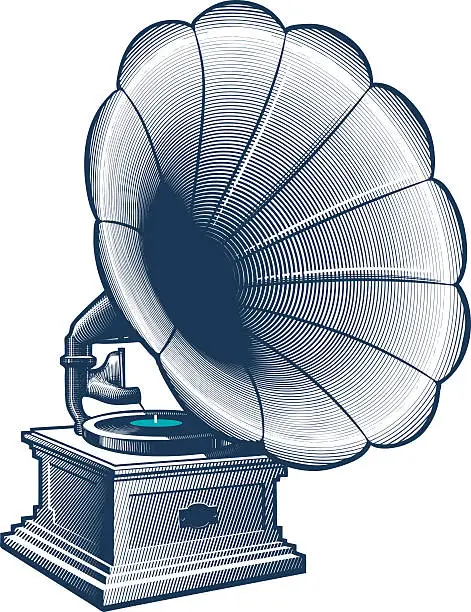 Vector illustration of Gramophone