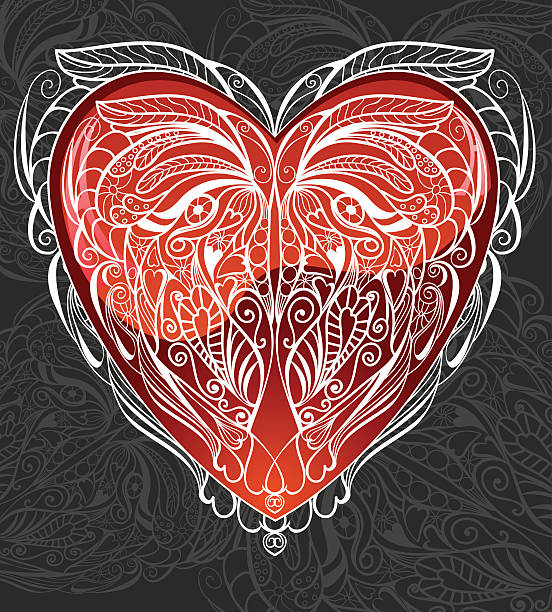 Valentine's Day background vector art illustration