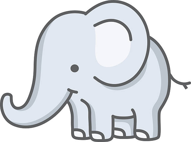 Bebé elefante/historieta - ilustración de arte vectorial