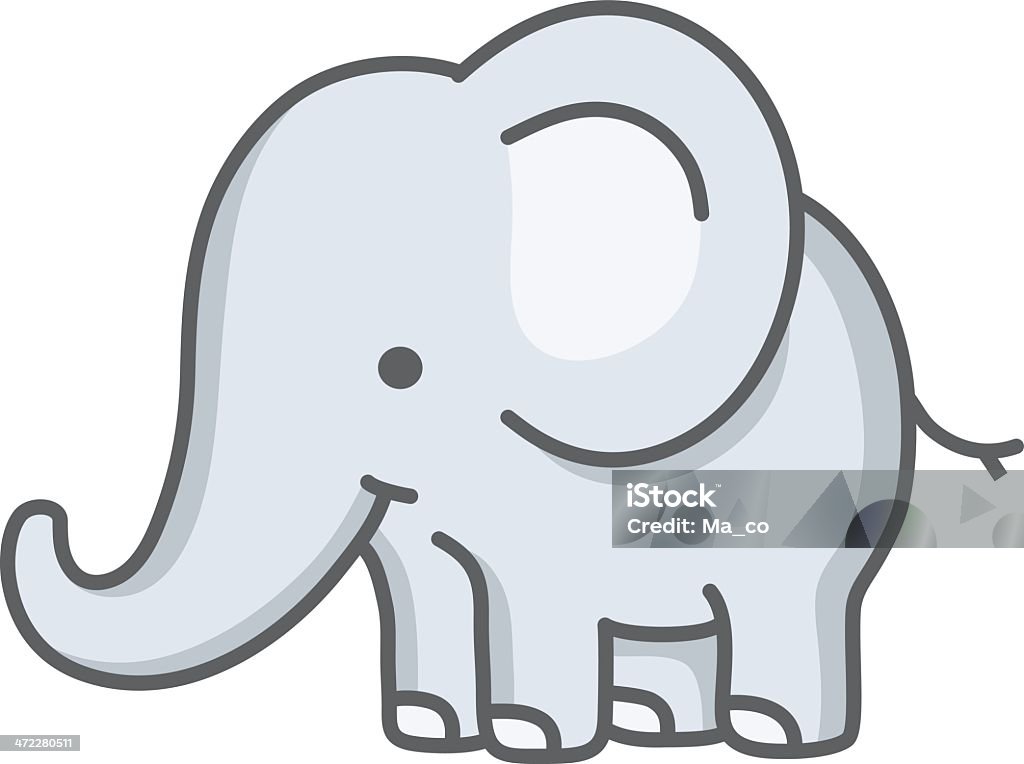 baby elephant / cartoon vector illustration of a little baby elephant Elephant stock vector
